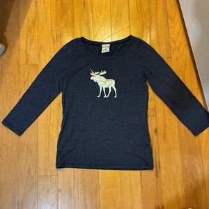 y2k abercrombie unicorn moose top